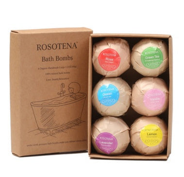 ROSOTENA- Bio-Badebomben Schaumbad 6 Stück