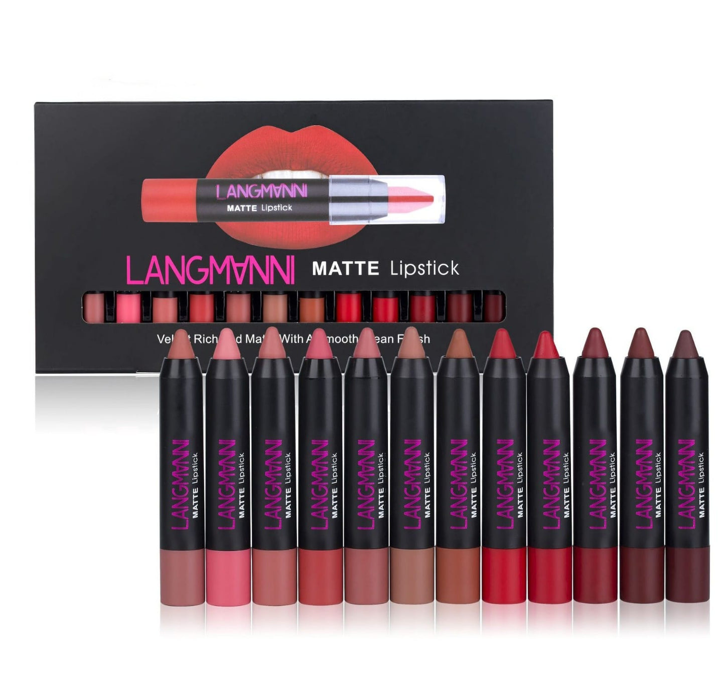 LANGMANNI- Lippenstift 12 Set