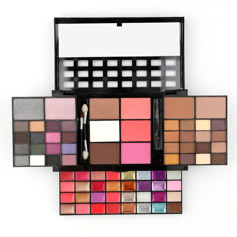 74 Farben Make-up Set Lipgloss Rouge, Lidschatten, Highlighter Kombinationspalette