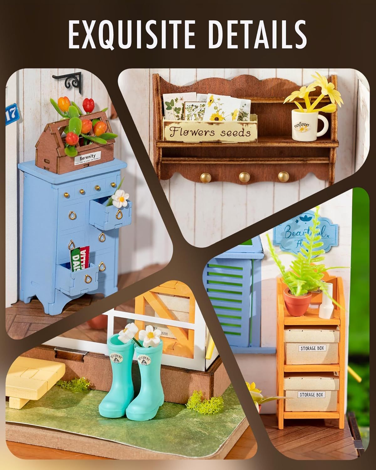 ROBOTIME Rolife Mengyu Blumen-Miniaturhaus