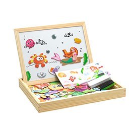 Holz Magnetische Puzzle Spielzeug Kinder 3D