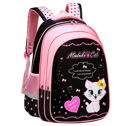 Kinder Schulrucksack mit süßem Katzenprint