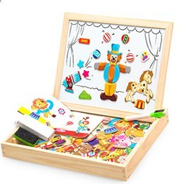 Holz Magnetische Puzzle Spielzeug Kinder 3D