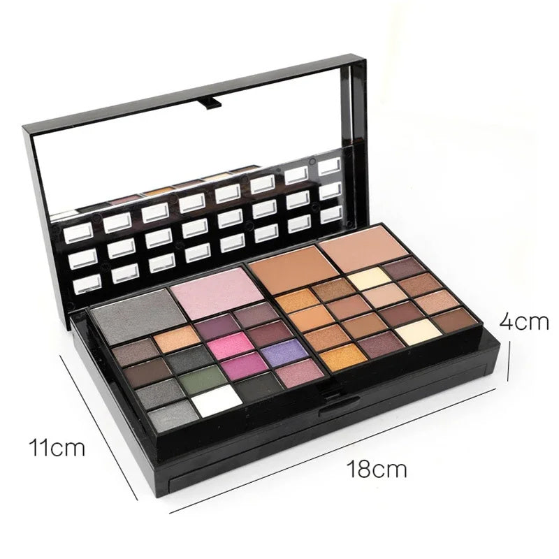 74 Farben Make-up Set Lipgloss Rouge, Lidschatten, Highlighter Kombinationspalette