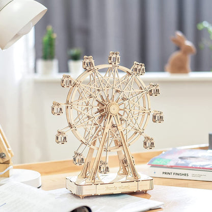 Robotime DIY-Holz Drehendes Riesenrad Modell mit Spieluhr