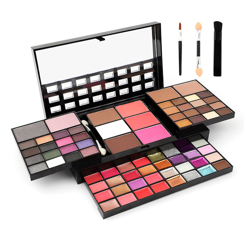 74 Farben Make-up Set Lipgloss Rouge, Lidschatten, Highlighter Kombinationspalette