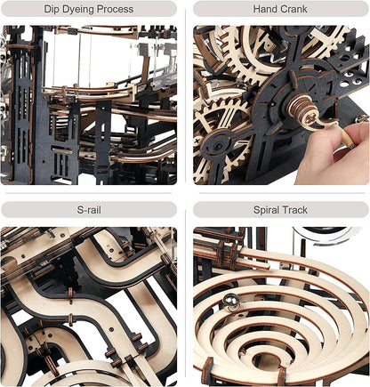 Robotime ROKR Murmel Nachtstadt 3D Holzpuzzle