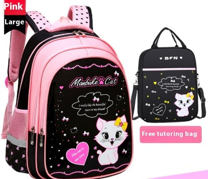 Kinder Schulrucksack mit süßem Katzenprint