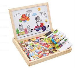 Holz Magnetische Puzzle Spielzeug Kinder 3D