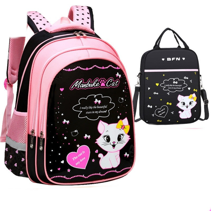 Kinder Schulrucksack mit süßem Katzenprint